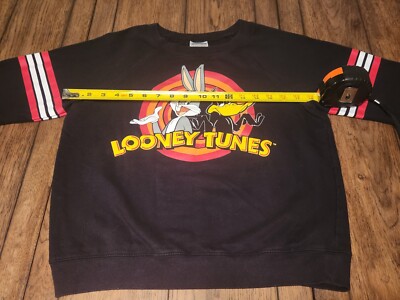 Looney Tunes Black Kids/Ladies/Unisex Bugs Bunny Daffy Duck Sweater S (3-5)
