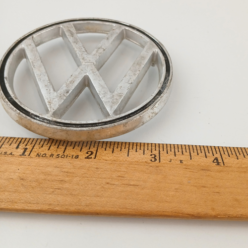 Vintage VW Front Bonnet Emblem Badge Chrome 113853601B – Fits Classic Beetle Bus - Picture 8 of 9
