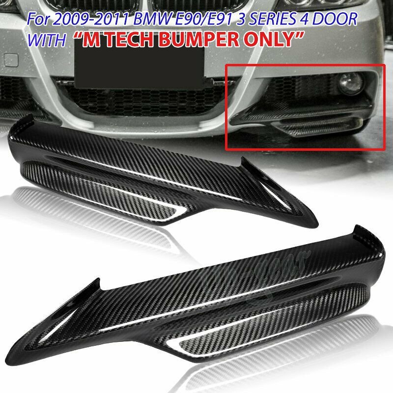 For 09-11 BMW E90 E91 M-Tech Real Carbon Fiber Front Bumper Lip