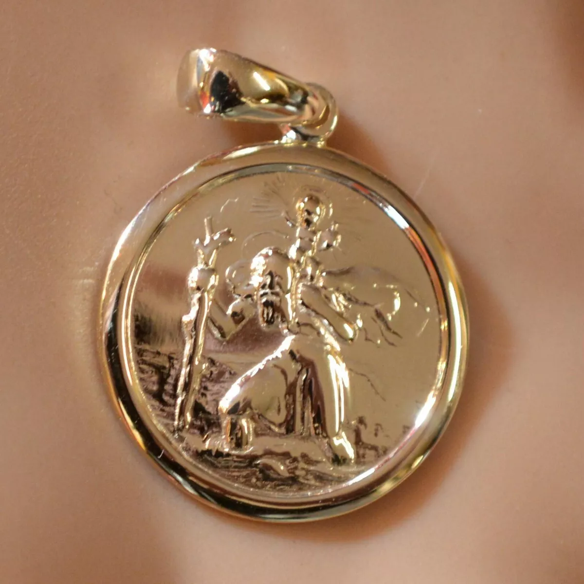 9ct gold second hand St Christopher pendant eBay
