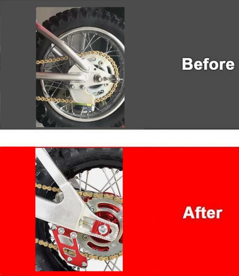 Cubierta protectora de guía de cadena trasera grabado CNC 3D para HONDA CRF110F CRF50F XR50R Foto 2 de 4