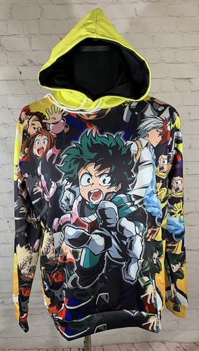 My Hero Academia 3D Cosplay Sweatshirt Pullover Hoodie Pockets Size 2XL NWT - Picture 2 of 12
