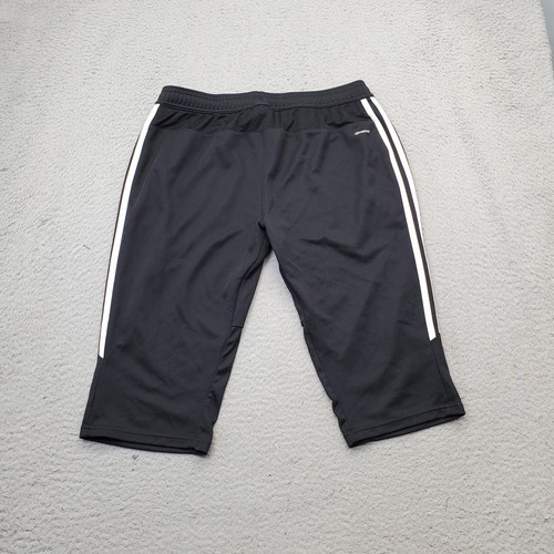 adidas Climacool Athletic Shorts Youth Large Black Activewear Elastic Waist Logo - Picture 2 of 9