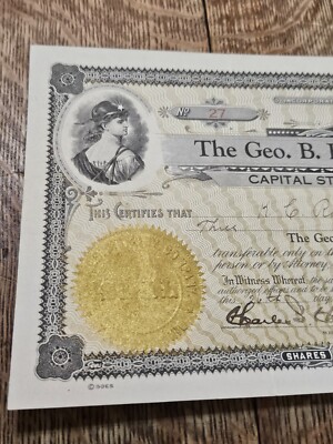The Geo B. Ricaby Company 1921 Stock Certificate | eBay The Geo B. Ricaby Company 1921 Stock Certificate | eBay