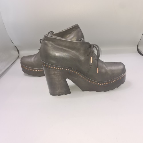 BNWT Rag & Bone 'Inez Desert Clog' Boots UK 6 EU 39 Black Leather Heel £395 - Picture 5 of 17