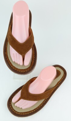 Born Men\'s Owen Brown Suede Thong Flip Flops Slide Sandals Size 10 or 11 Born Men main image 4
