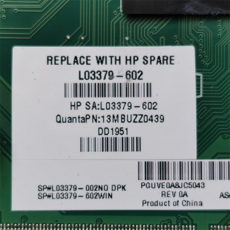 for HP TPCQ028 20C L03379002 L03379602 DAN91GMB6D0 Motherboard 100