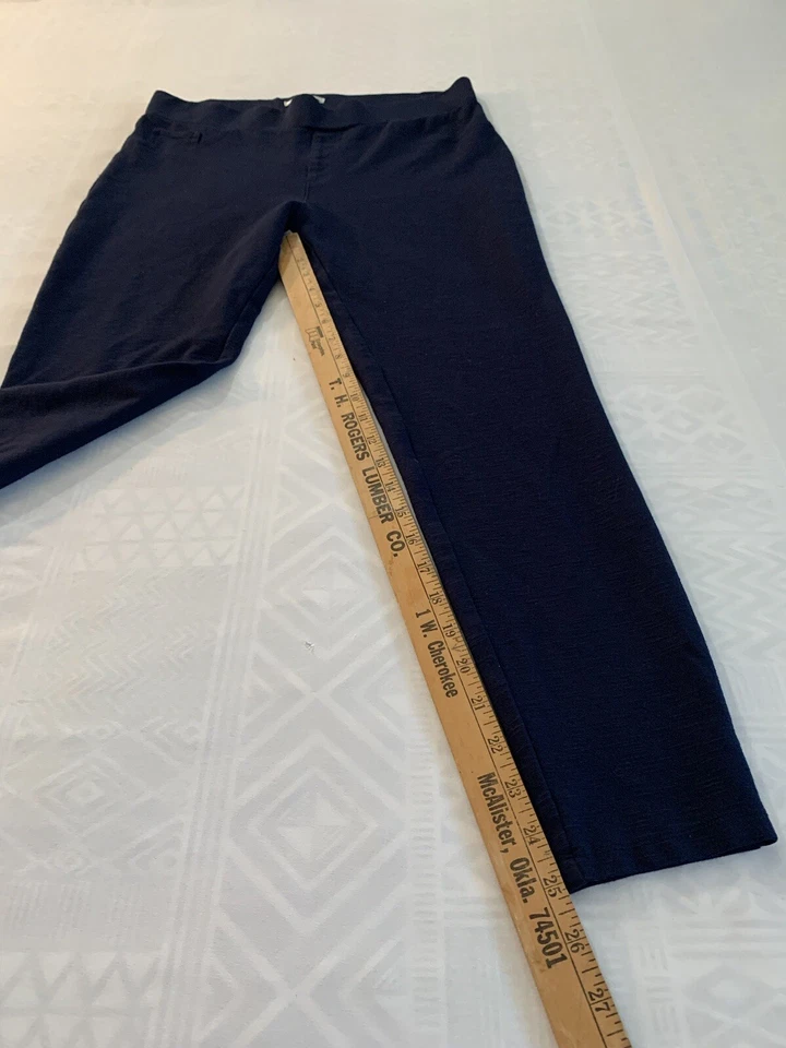 Marca Matty M | Pantalones elegantes para mujer | Talla grande | Azul marino | Pull On | Comodidad Foto 4 de 4