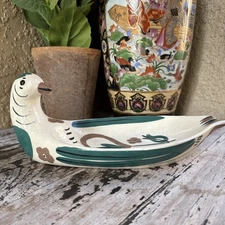 Cleminson's California Pottery Bird Shaped Serving Dish Bowl 1950s (read)