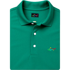Greg Norman Men's Performance Polo Golf S/S Shirt w/Logo Play Dry Green Large