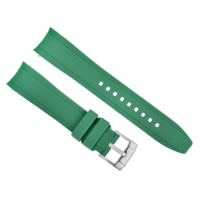 21mm Green Rubber Replacement Watch Strap For Rolex Datejust Day Date Deepsea