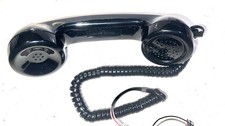Vintage NOS Black desk wall Telephone HANDSET & cord for Phone 1949-60’s W6-500C