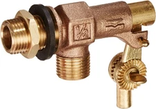 Mueller Industries 109-813 Tank Float Valve, 1/2 Inlet X 0.5 Inch, Bronze 