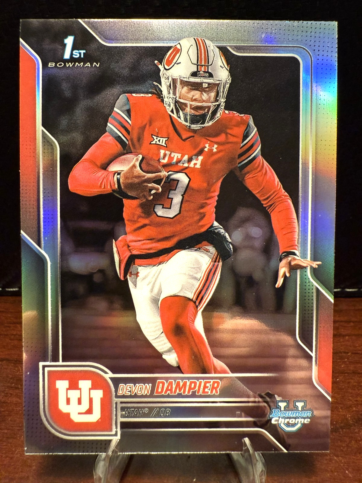 Devon Dampier Refractor-2025 Bowman Chrome U #3 Utah Utes NCAA