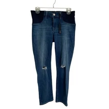 J Brand Maternity Indigo Cropped Jeans Maja J crop Cigarette  Size 26 chic