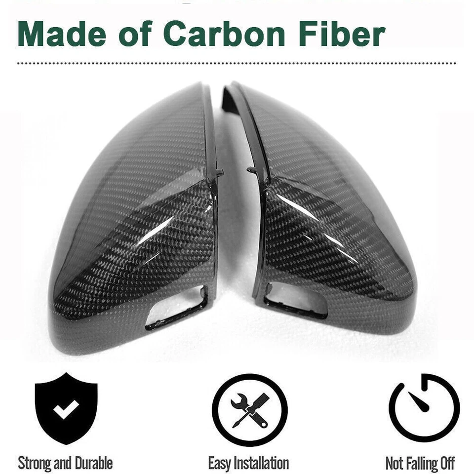 Крылья крышки боковых зеркал заднего вида из углеродного волокна для Audi A3 A3 Sline S3 RS3 8 В - Изображение 2 из 4