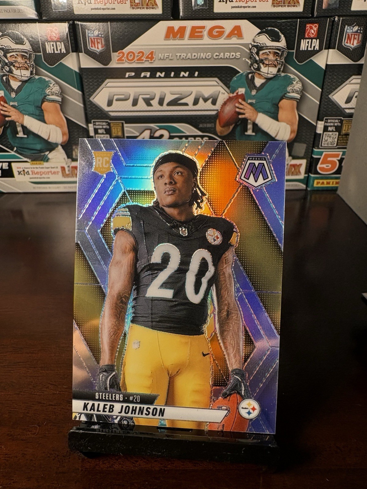 2025 Panini Mosaic Kaleb Johnson Silver Variation RC No 289 - Mint