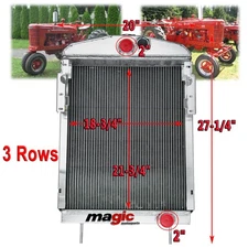 #351798R92 3 Row Radiator Fits Farmall International Harvester M MD Super M