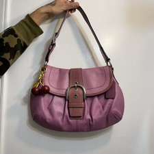 Y2K Vintage Purple Coach Flap Soho Buckle Shoulder Purse Bag RARE