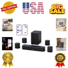 7.1ch Virtual Surround Sound Bar, Sound Bar for Smart TV with 4 Surround Spea...