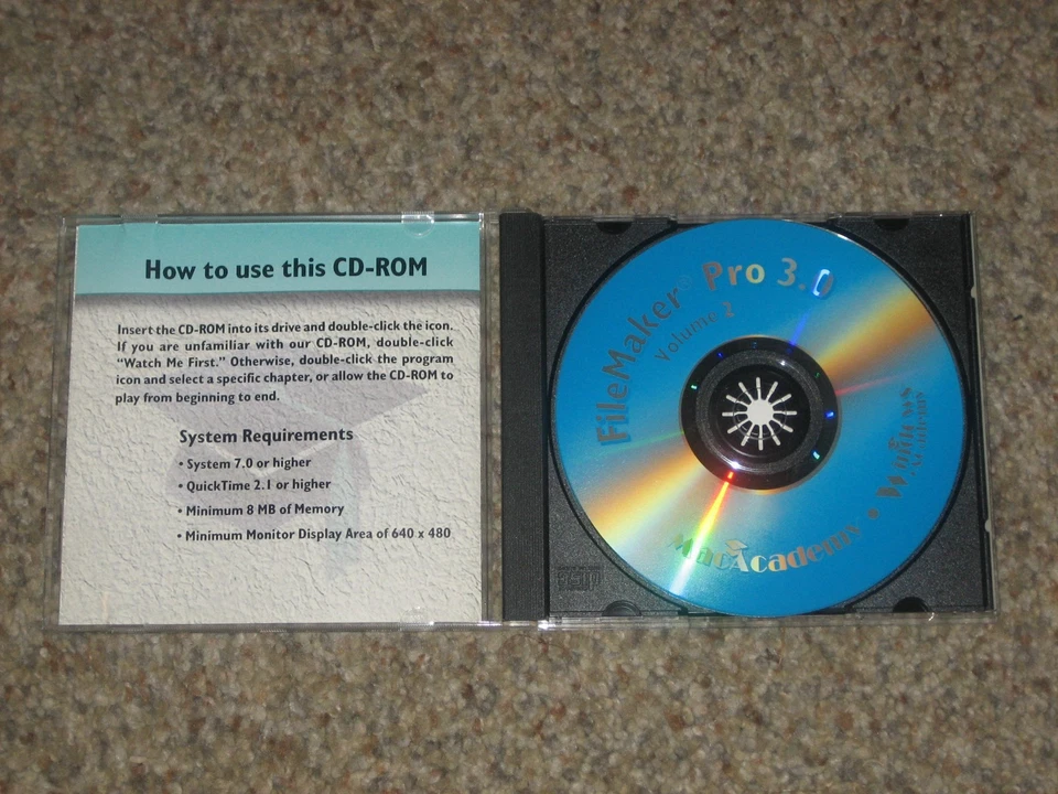 1996 FILEMAKER PRO 3.0 VOLUME 2 INTERACTIVE CD-ROM TRAINING MAC/WIN ACADEMY - Image 3 of 3