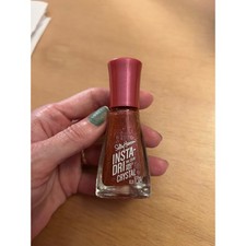 New Sally Hansen Insta-Dri Crystal Glittery Nail Polish Burgundy Ruby Reflection