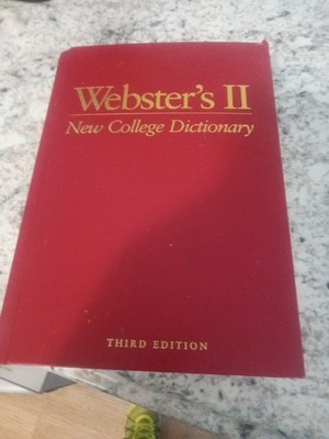 Webster's II New College Dictionary 3rd Edition Complete Fast Shipping Hard Cvr.