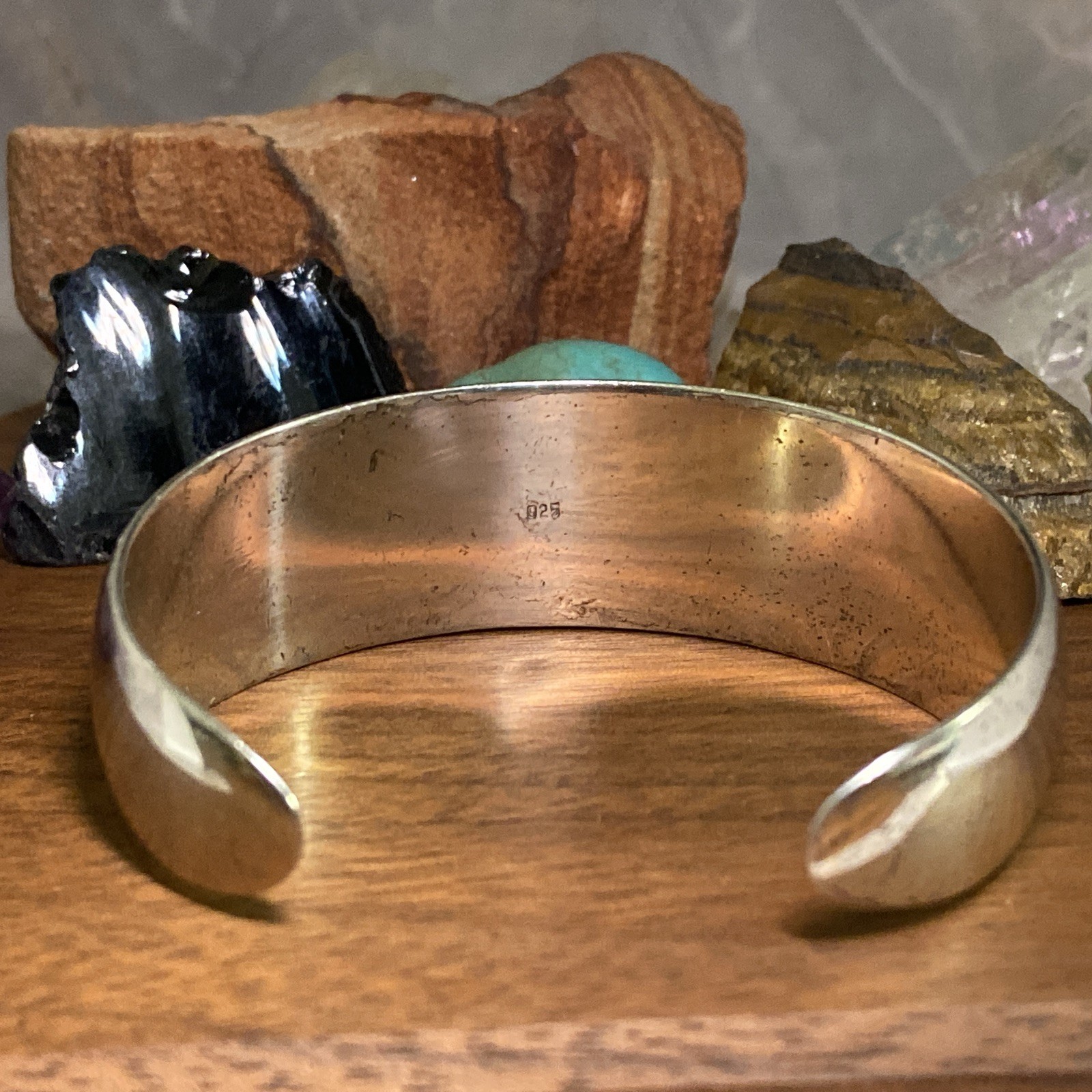 VTG Solid Sterling Silver 925 Classic Cuff Bracel… - image 7