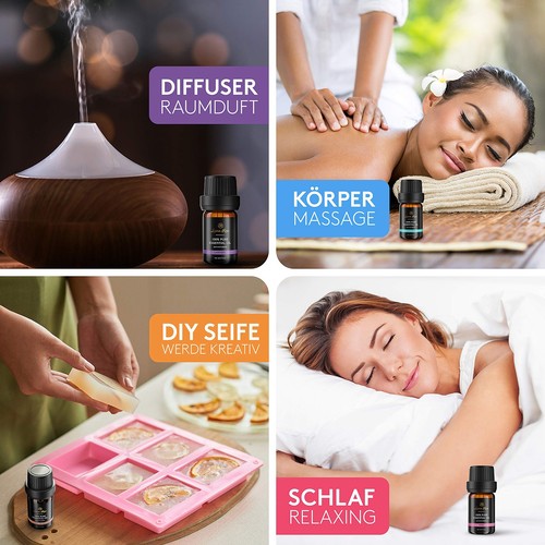 LuanaRose ätherische Öle 8er Set Duftöl Raumduft für Diffuser Massage Duftkerzen - Bild 3 von 8