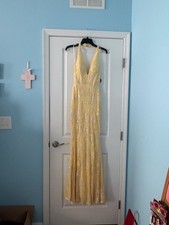 Windsor Aleah Floral Sequin Beaded Mesh Mermaid Dress XS