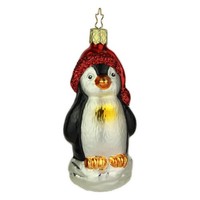 "Christbaumkugel Figur \"Pinguin Mit MüTze\" Christbaumschmuck Glas Weihnachten"