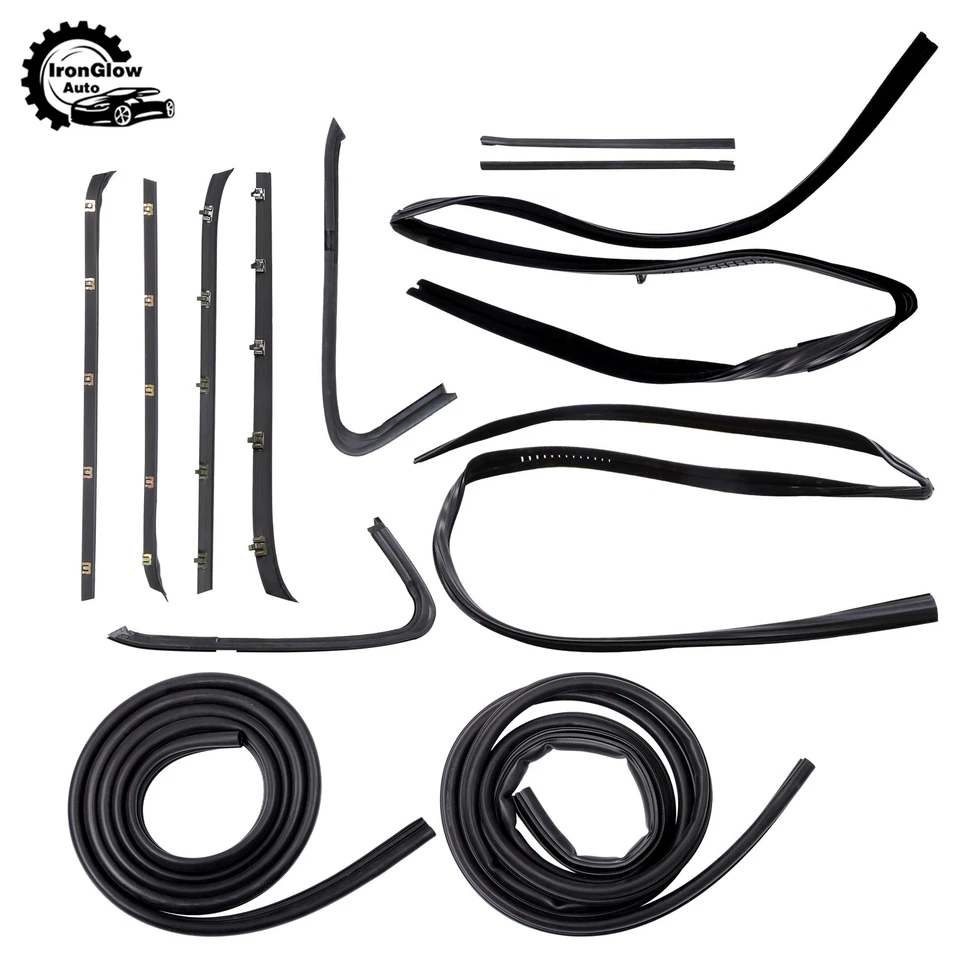 Durable Kit For Chevy GMC Pickup Truck 1973-1980 Door Weatherstrip Rubber Seal - Image 2 of 4