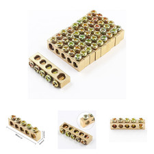 Terminal Ground Bar Kit 10Pcs Brass 5 Positions Electrical Wire Screw Grounding