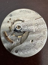 VINTAGE 18 SIZE WALTHAM OPEN FACE POCKET WATCH MOVEMENT GR. 18 NOT RUNNING