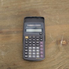 Texas Instruments BA-35 Solar Financial Calculator Black Slide Cover Handheld