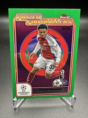 2024-25 Topps Finest UEFA Ethan Nwaneri RC Prized Footballer /99, Arsenal