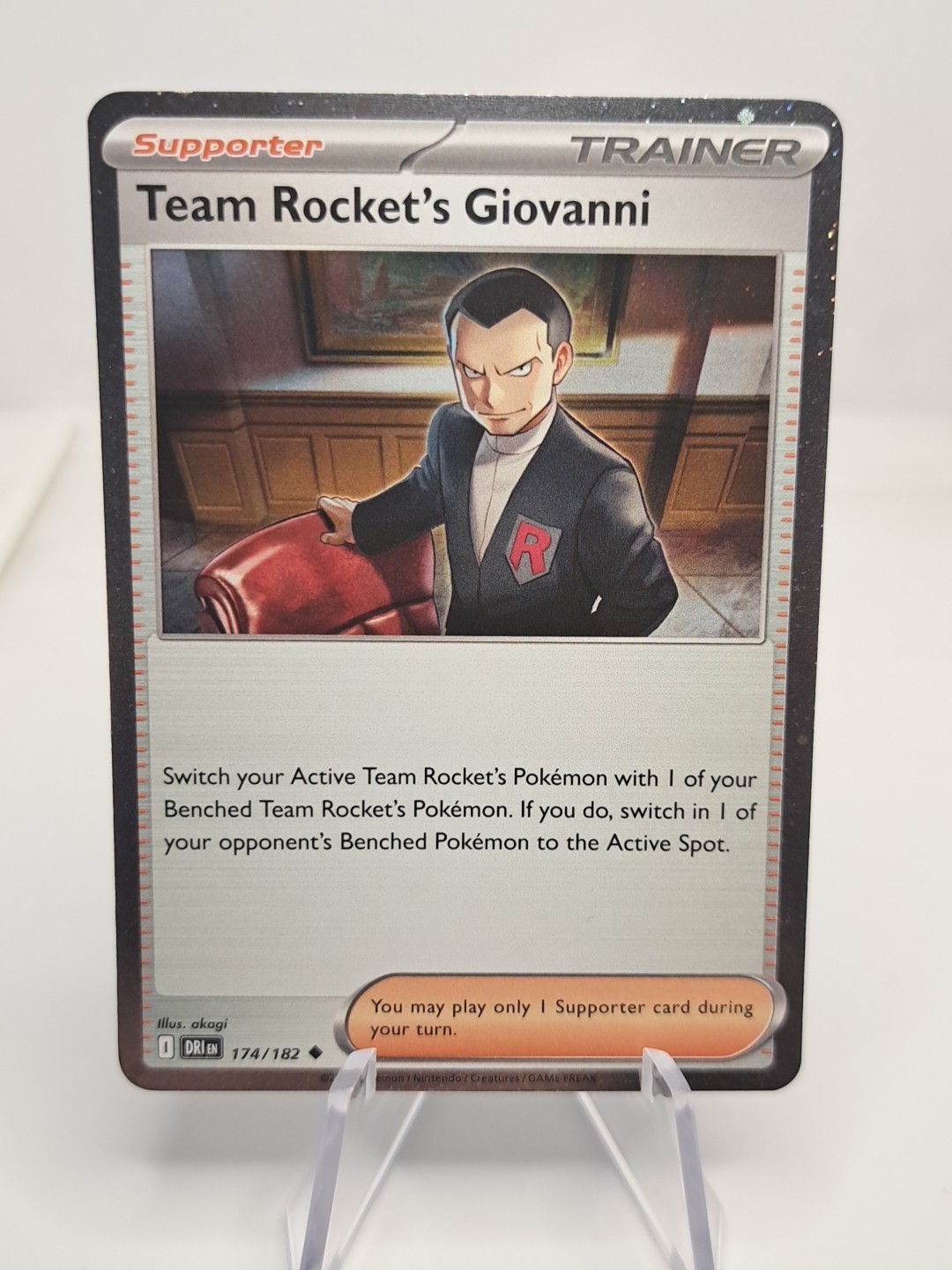 Team Rocket's Giovanni 174/182 Near Mint Destined Rivals Pokemon TCG