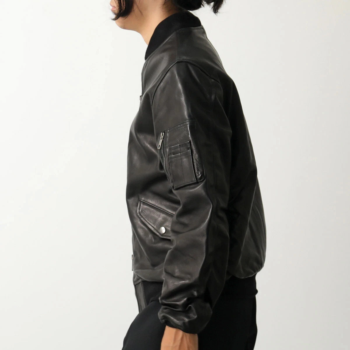 希少50　giorgio brato incarnation　レザーパーカー Giorgio Brato Thin Reversed Leather Hooded Jacket in color Nero