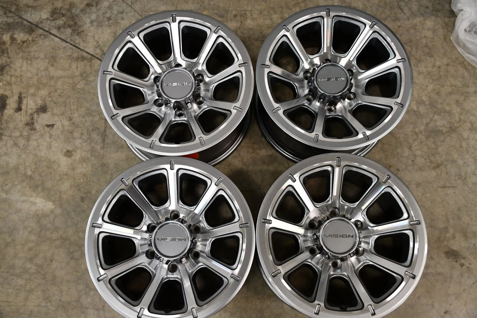 Juego 4 llantas 17" Vision 353 Turbina Gunmetal Mecanizadas 17x8,5 5x5 -6 mm Foto 3 de 4