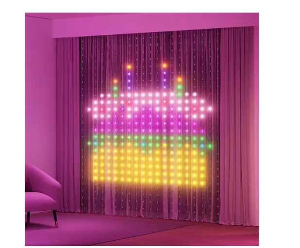 Govee 520 LED 6.5ft Indoor Plug-in Integrated LED Novelty Curtain Lights String - Image 3 of 4