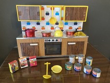 Vintage 70  s Fuchs German Tin Cardboard Toy Kitchen Dollhouse Meine Traum Kuche