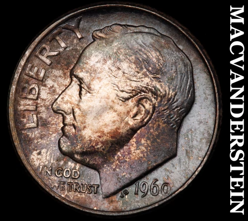 1960 Silver Roosevelt Dime-Choice Gem Brilliant Unc Lustrous No Reserve #G8582