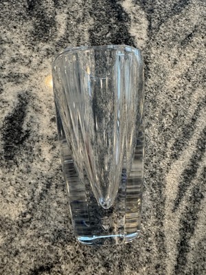 Orrefors crystal vase Scandinavian Modern Clear Glass