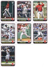 2020 Topps Big League Boston Red Sox Team Set of 7 Cards: Michael Chavis(#41), R