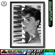 AUDREY HEPBURN Wall Art Picture Poster Print BUY 2 GET 2 FREE | A1 to A4