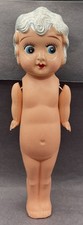 Celluloid Kewpie Doll Flapper 9" Carnival Japan Silver Painted Hair Strung Arms