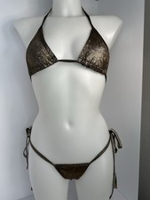 Exotic Dancer Tri Top And Thong Set