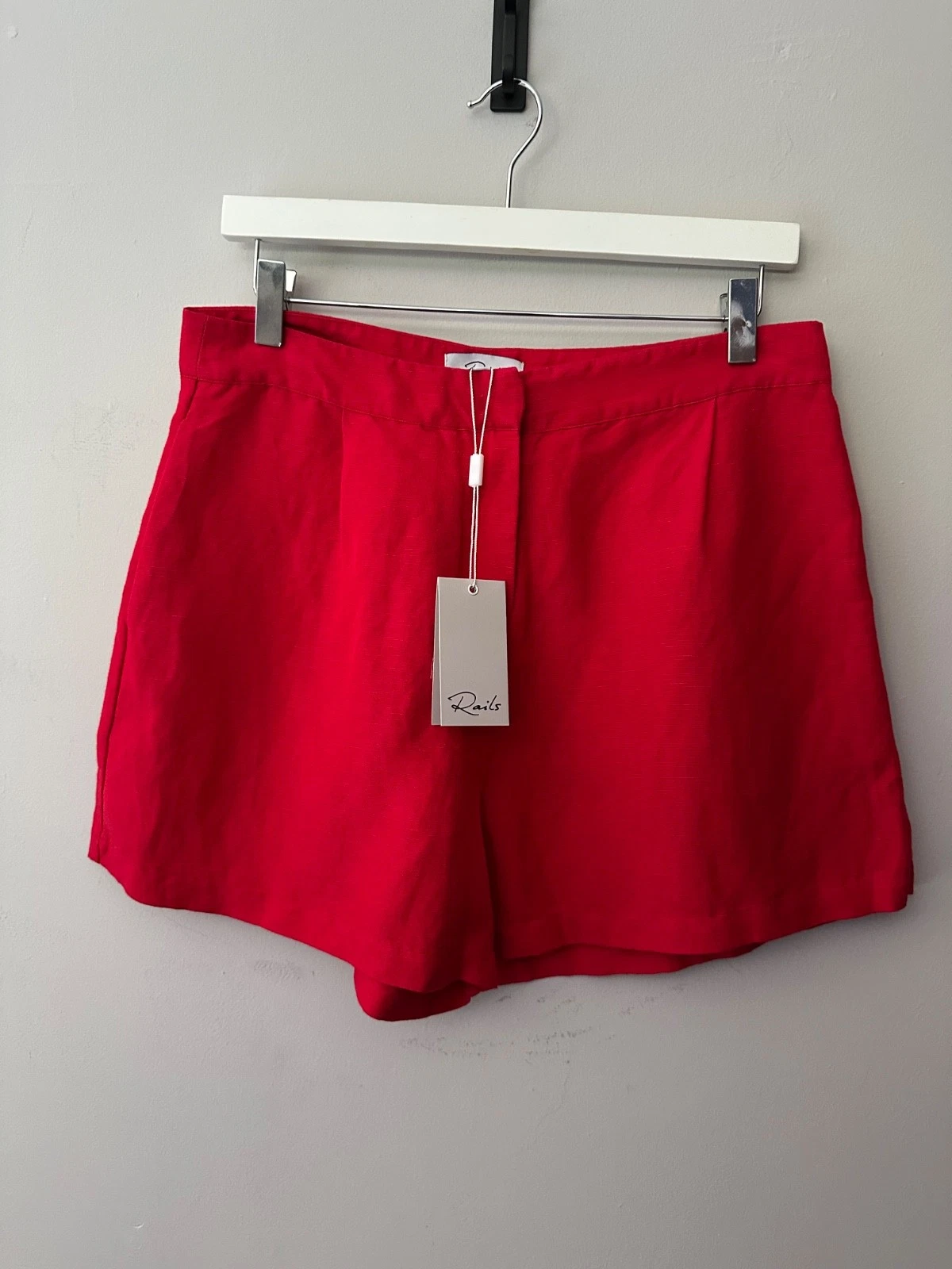 RAILS SHORTS DORRIS Cayene Red Linen Blend RRP £125 Size M/L