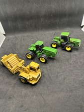 Ertl John Deere Tractor Lot CAT 613C Scraper Diecast Farm Toys 3pc