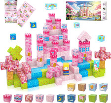 200 PCS Magnetic Building Blocks - Princess Castle STEM Toy for Kids 3 
